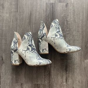 Steve Madden snake skin booties